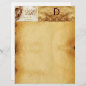 歯科クリニック，歯科モノグラム，アンティークパーチメント (正面/裏面)