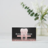 歯科グリッター歯バラ金ゴールド歯科アポイントメント 予約カード (スタンド正面)