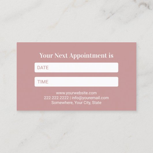 歯科グリッター歯ピエレガントンク歯科診療所 予約カード (裏面)