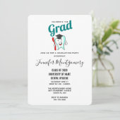 歯科ケア ハッピートゥース 卒業帽子 招待状 (スタンド正面)