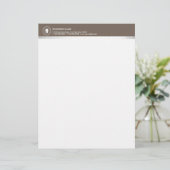 歯科シンプルな歯アイコンブラウンのボーダープロフェッショナル レターヘッド (スタンド正面)