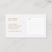 歯科シンプル医モダン室アポイントメントアラーム 予約カード (裏面)