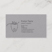 歯科シンプル医モダン歯美白剤 名刺 (裏面)