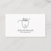 歯科シンプル歯医歯科の歯を白くする 名刺 (正面)