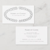 歯科シンプル歯歯科用アポイントメントアラーム 予約カード (正面/裏面)