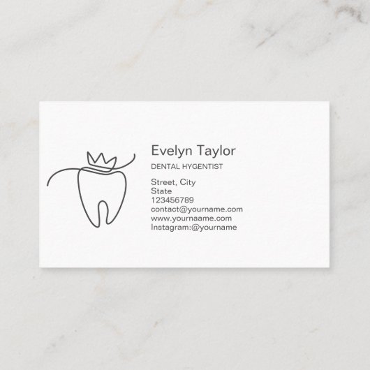 歯科シンプル歯診療歯美白ブシン 名刺 (裏面)