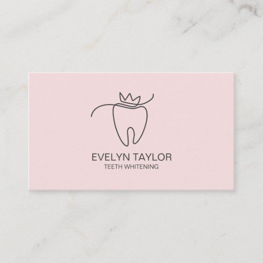 歯科シンプル歯診療歯美白ブシン 名刺 (正面)