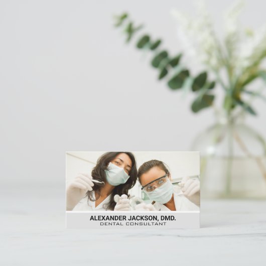 歯科スタッフ | 歯科医院 名刺 (スタンド正面)