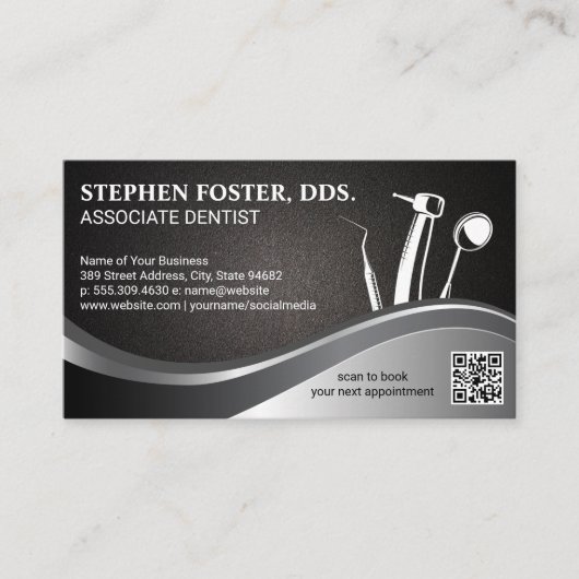 歯科ツール | QRコード名刺 名刺 (正面)