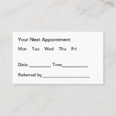 歯科テーマアポイントメント名刺 名刺 (裏面)