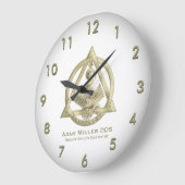 歯科パーソナライズされた時計 ラージ壁時計 (傾斜)