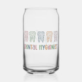 歯科パーソナライズされた衛生士ヒョウ歯 ガラス缶 (正面)