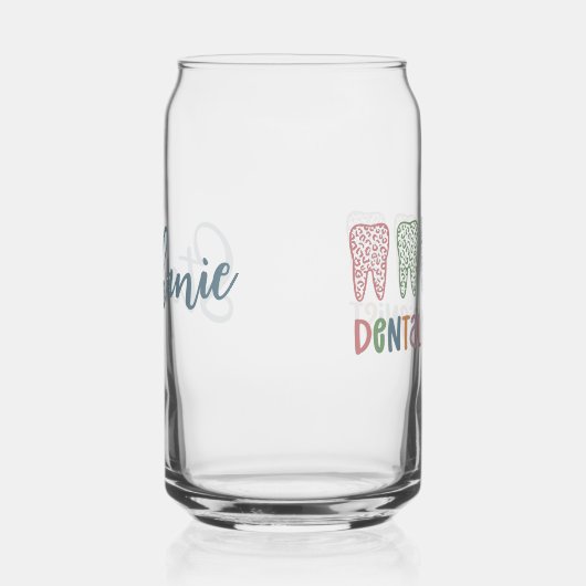 歯科パーソナライズされた衛生士ヒョウ歯 ガラス缶 (右)