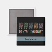 歯科パーソナライズされた衛生士ヒョウ歯 マグネット (正面/裏面)