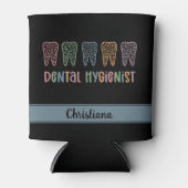 歯科パーソナライズされた衛生士ヒョウ歯 缶クーラー (正面)