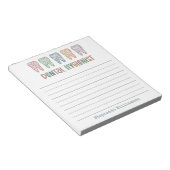 歯科パーソナライズされた衛生士 | RDH歯医者かわいい ノートパッド (アングル)