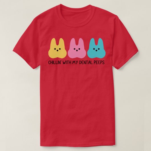 歯科ピープ歯おもしろい科スタッフマッチング Tシャツ (デザイン正面)