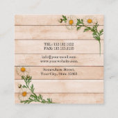 歯科フローラ歯のデンタルケア スクエア名刺 (裏面)