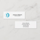 歯科プロフェッショナル歯科ミニマル医 スキニー名刺 (正面/裏面)