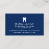 歯科プロフェッショナル無地のネイビー 名刺 (正面)