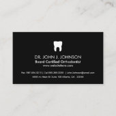 歯科プロフェッショナル無地のブラック 名刺 (正面)