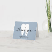 歯科ホワイトティースミストブルー歯医者ありがとう サンキューカード (正面)