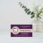 歯科ホワイトティース淡い色のオンイエローセンターストライプ 予約カード (スタンド正面)