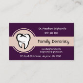 歯科ホワイトティース淡い色のオンイエローセンターストライプ 予約カード (正面)