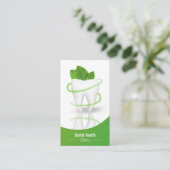 歯科ミントリーフ歯 – 名刺 (スタンド正面)