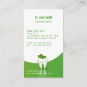 歯科ミントリーフ歯 – 名刺 (裏面)