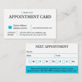 歯科モダンアポイントメントカード 予約カード (正面/裏面)