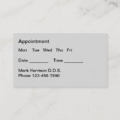 歯科モダンアポイントメント 名刺 (裏面)