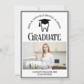 歯科モダン写真科カスタム卒業 案内状 (正面)