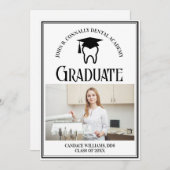 歯科モダン写真科カスタム卒業 案内状 (正面/裏面)