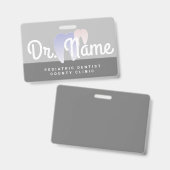 歯科モダン医の歯科用歯グラデーション バッジ (表裏)