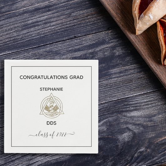 歯科モダン学幹部の卒業党 スタンダードカクテルナプキン