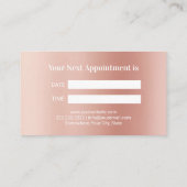 歯科モダン歯ロゴバラ金ゴールド歯科 予約カード (裏面)