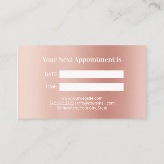 歯科モダン歯ロゴバラ金ゴールド歯科 予約カード (裏面)