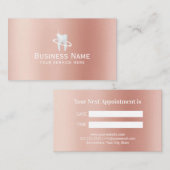 歯科モダン歯ロゴバラ金ゴールド歯科 予約カード (正面/裏面)