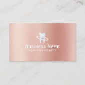 歯科モダン歯ロゴバラ金ゴールド歯科 予約カード (正面)