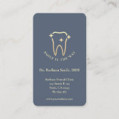 歯科モダン歯科矯正医ライトブルーグレー 名刺 (正面)