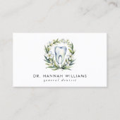 歯科モダン歯科矯正医水彩QRコード 名刺 (正面)