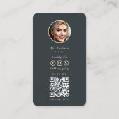 歯科モダン歯科矯正医金ゴールド歯 名刺 (裏面)