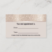 歯科モダン金ゴールド縁ど歯のロゴ歯科 予約カード (裏面)