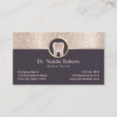 歯科モダン金ゴールド縁ど歯のロゴ歯科 予約カード (正面)