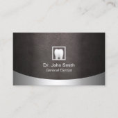 歯科モダン革・金属歯科医 名刺 (正面)