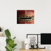 歯科モデルと歯のブレース ポスター (ホームオフィス)