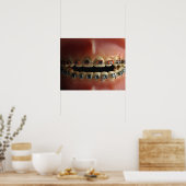 歯科モデルと歯のブレース ポスター (キッチン)