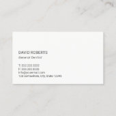 歯科モノグラム歯のロゴティール（緑がかった色）歯科 名刺 (裏面)