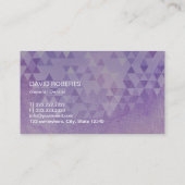 歯科モノグラム歯歯幾何学的パープル 名刺 (裏面)